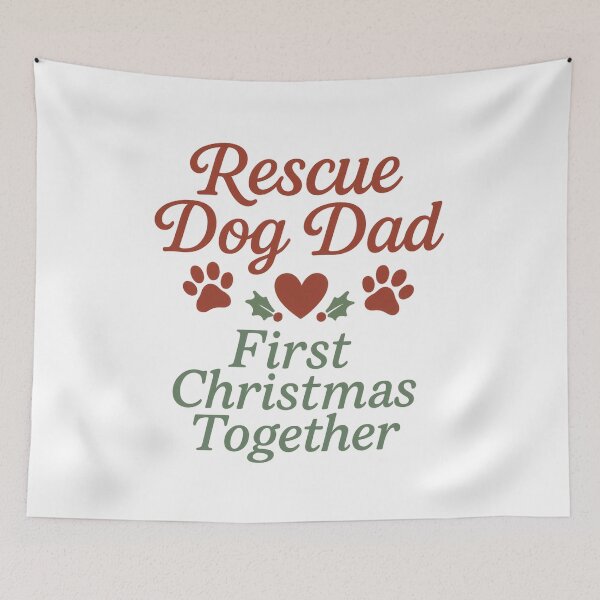 Item preview, Rescue Dog Dad First Christmas Design designed and sold by Meandmyshop.