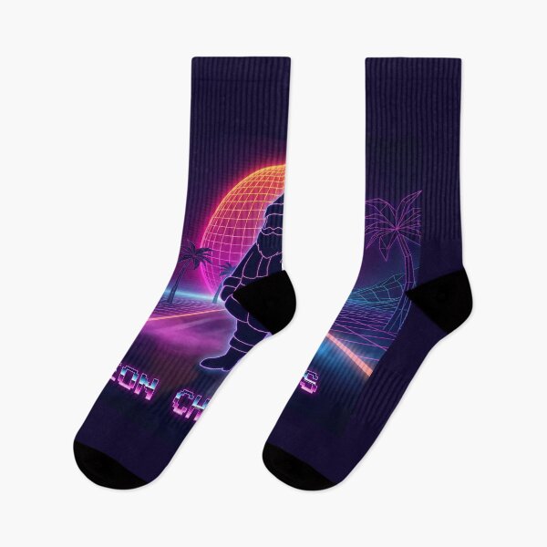 Item preview, Neon Christmas Santa – Retro Synthwave Holiday Design designed and sold by FratddArtworks.