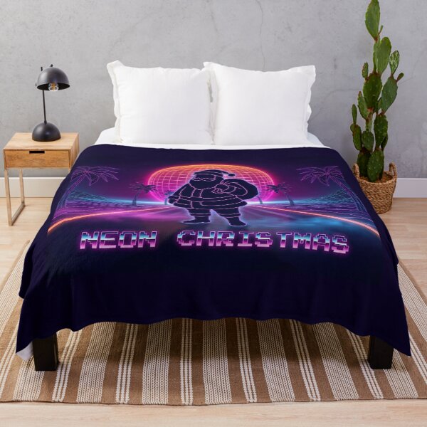 Item preview, Neon Christmas Santa – Retro Synthwave Holiday Design designed and sold by FratddArtworks.