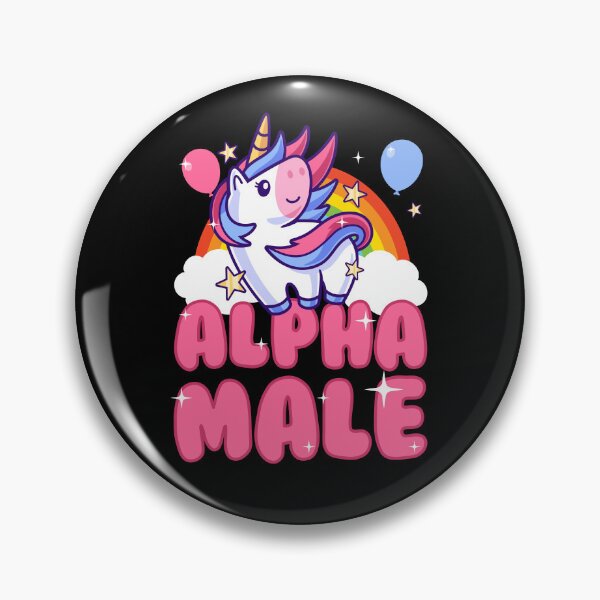 Item preview, Lindo unicornio - regalo de broma divertido de macho alfa - unicornio con melena arcoíris y globos diseño de macho alfa designed and sold by messy-nessie.