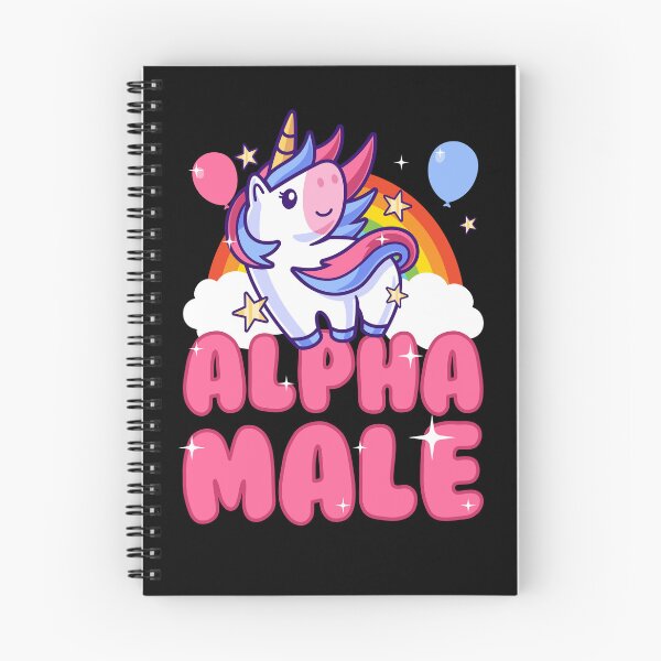 Item preview, Cute unicorn - alpha male funny prank gift – unicorn with rainbow mane & balloons alpha male design designed and sold by messy-nessie.
