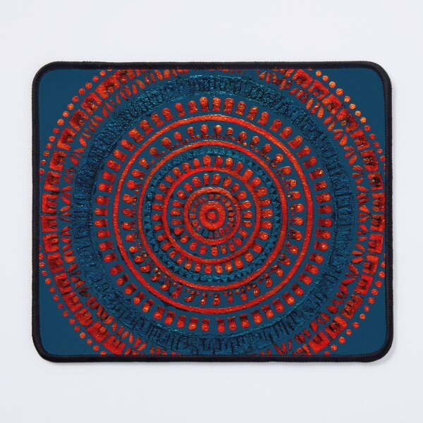 Item preview, Tribal Mandala Circle  | Red & Blue Sacred Geometry Pattern designed and sold by AtotheTwoDesign.
