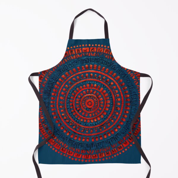 Item preview, Tribal Mandala Circle | Red & Blue Sacred Geometry Pattern designed and sold by AtotheTwoDesign.