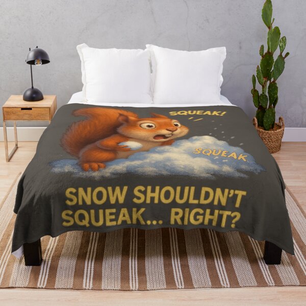 Item preview, Squeaky Snowball Ambush - Winter Squirrel Humor designed and sold by I AM BRO.