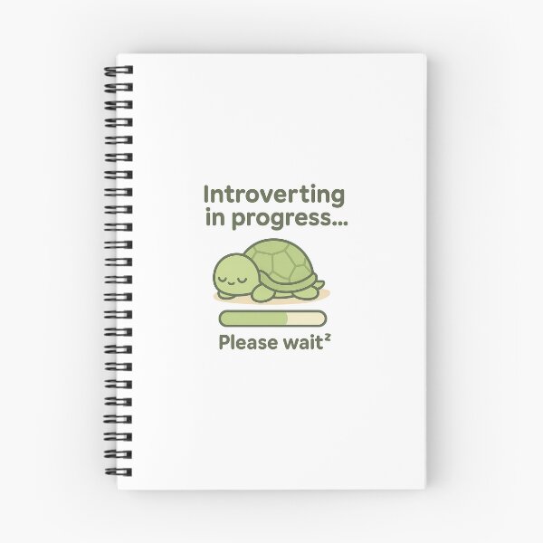 Item preview, Introverting in Progress – Funny Turtle Loading Design designed and sold by Design-Curios.