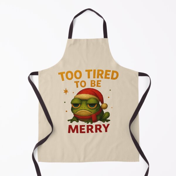 Item preview, Too Tired To Be Merry Frog designed and sold by Liv Solara.