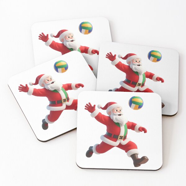 Item preview, Santa playing volleyball  designed and sold by Nomad-Maynard.