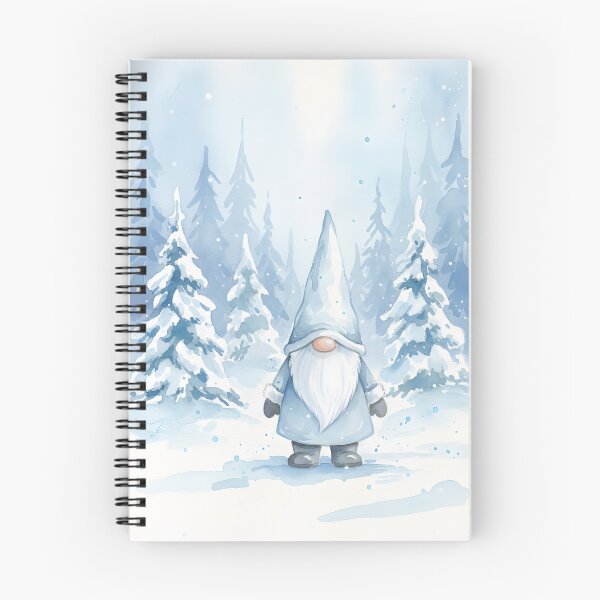 Item preview, Winter Gnome in Snowy Forest Watercolor designed and sold by homydesign.