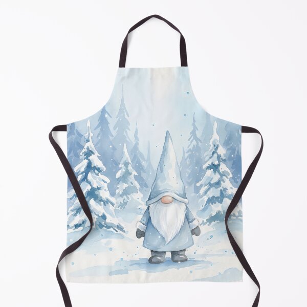 Item preview, Winter Gnome in Snowy Forest Watercolor designed and sold by homydesign.