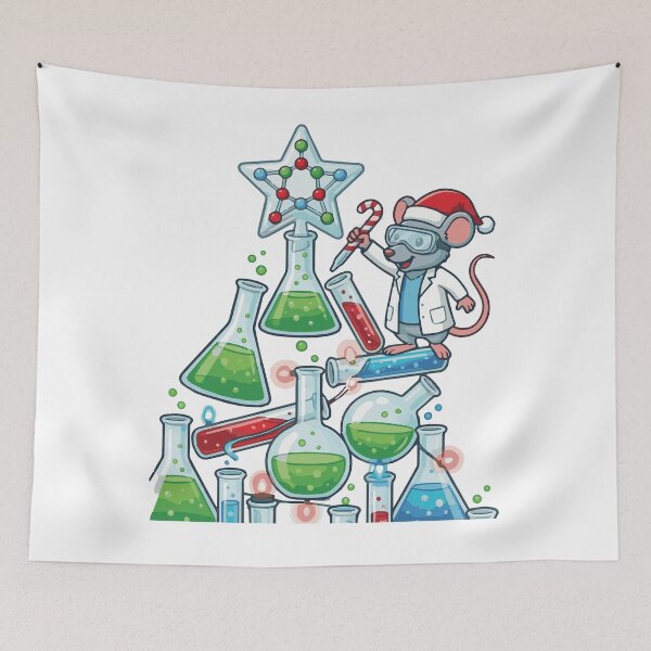 Item preview, Chemistree Christmas Shirt, Funny Science Teacher Gift, Cute Lab Mouse T-Shirt, Biology Chemistry Student Tee, Lab Tech Holiday Top designed and sold by Shirtssprea.