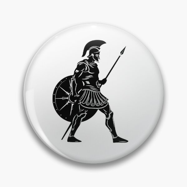 Item preview, Greek hoplite warrior silhouette ancient Greece designed and sold by WirelessChimp.