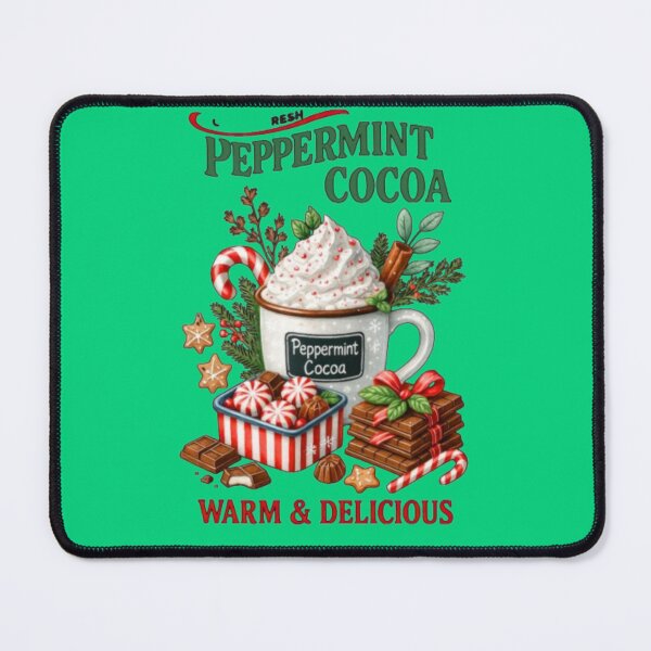 Item preview, Fresh Peppermint Cocoa Warm and Delicious Winter Illustration designed and sold by Lovemountain.