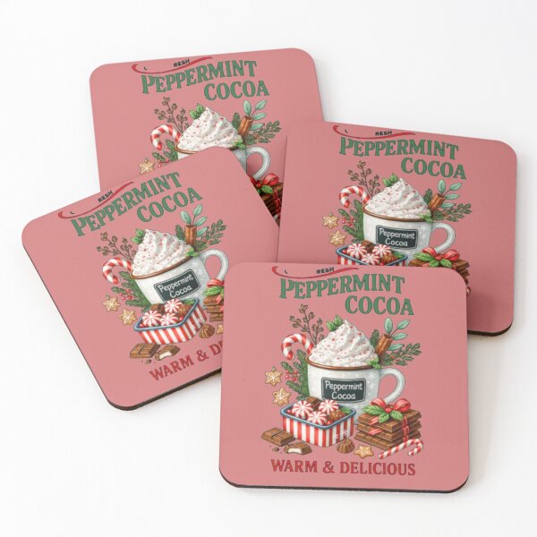 Item preview, Fresh Peppermint Cocoa Warm and Delicious Winter Illustration designed and sold by Lovemountain.