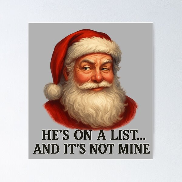 Item preview, Santa Side-Eye - Funny Christmas List Humor designed and sold by I AM BRO.