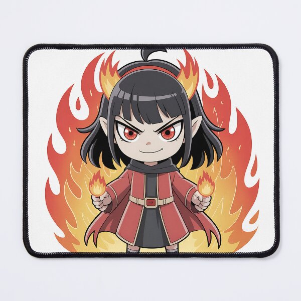 Item preview, Cute Chibi Villain Girl With Fire Powers – Manga Style Flame Witch Graphic designed and sold by The People’s Punchline.