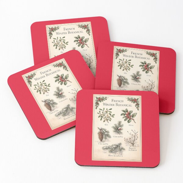 Item preview, French Winter Botanical Poster — Evergreen Green designed and sold by Novel Works Studio.