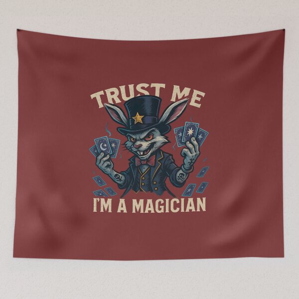 Item preview, Trust Me I’m a Magician – Edgy Sinister Rabbit designed and sold by shmupod.