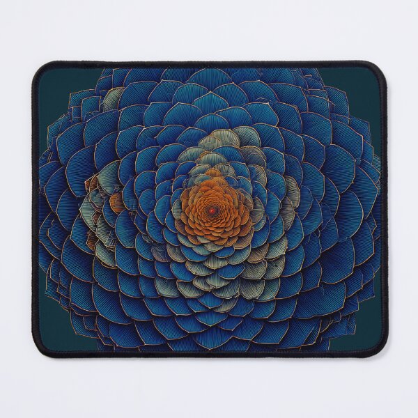 Item preview, Blue Lotus Mandala | Sacred Geometry Flower • Kolam Art designed and sold by AtotheTwoDesign.