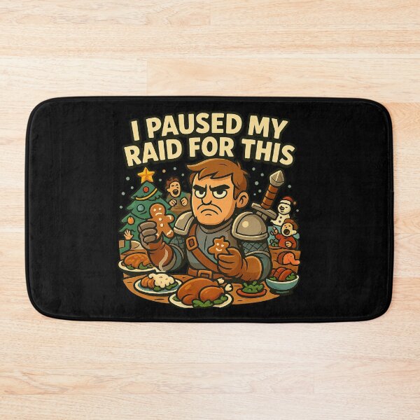 Item preview, I Paused My Raid For This – Christmas Gamer Knight Design designed and sold by AddictiveDesign.