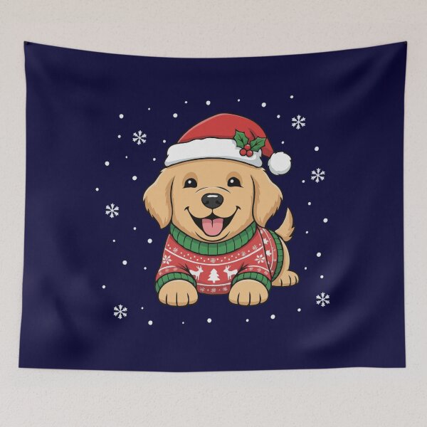 Item preview, Cute Golden Retriever Christmas Puppy - Dog Lovers designed and sold by The Real Life Symphony.
