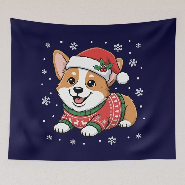 Item preview, Cute Pembroke Welsh Corgi Christmas Puppy - Dog Lovers designed and sold by The Real Life Symphony.
