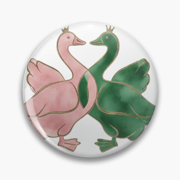 Item preview, Viral Pink & Green Geese Design Art | Aesthetic Cottagecore Animal Print designed and sold by mouhamii⭐⭐(98k).
