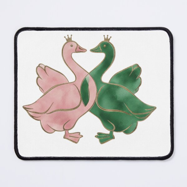 Item preview, Viral Pink & Green Geese Design Art | Aesthetic Cottagecore Animal Print designed and sold by mouhamii⭐⭐(98k).