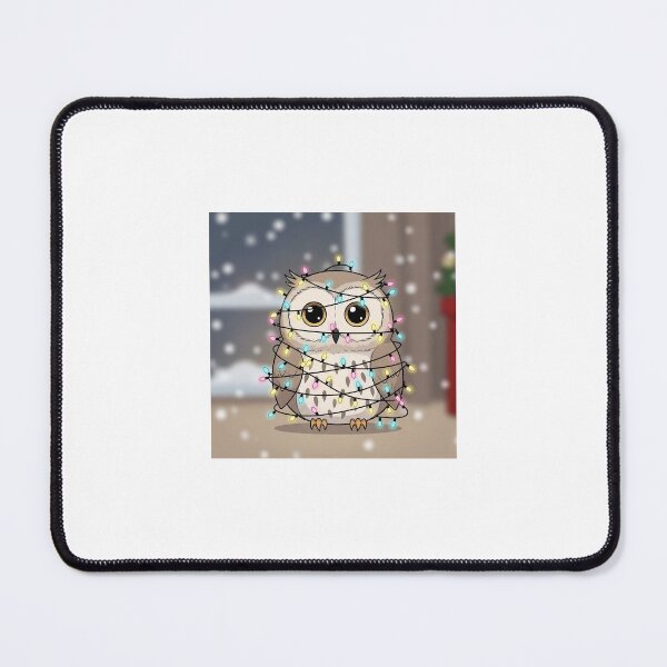 Item preview, Cartoon owl wrapped in christmas lights designed and sold by mayatA-rt.
