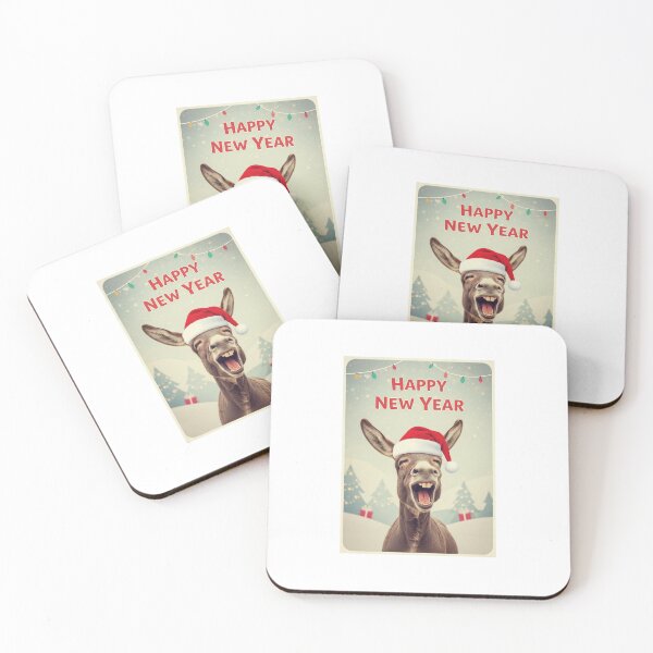 Item preview, Happy new year Laughing donkey  designed and sold by mayatA-rt.