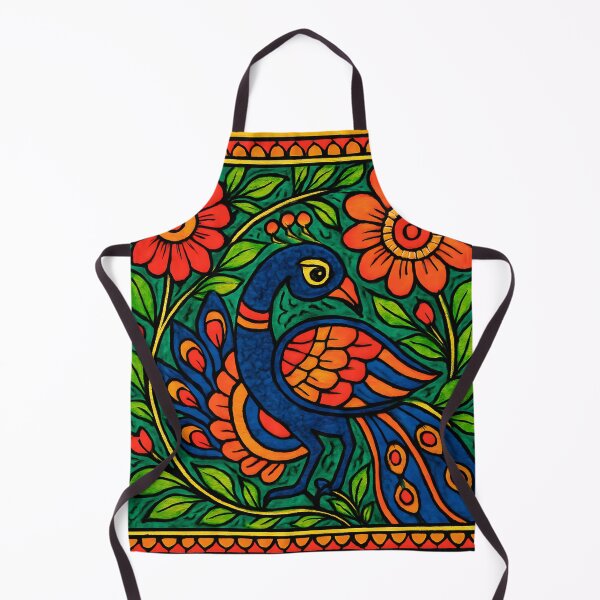 Item preview, Madhubani Peacock Tote Bag | Indian Folk Art, Colorful Floral designed and sold by AtotheTwoDesign.