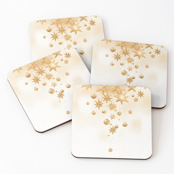 Item preview, Elegant Hanging Gold Christmas Stars and Ornaments designed and sold by homydesign.