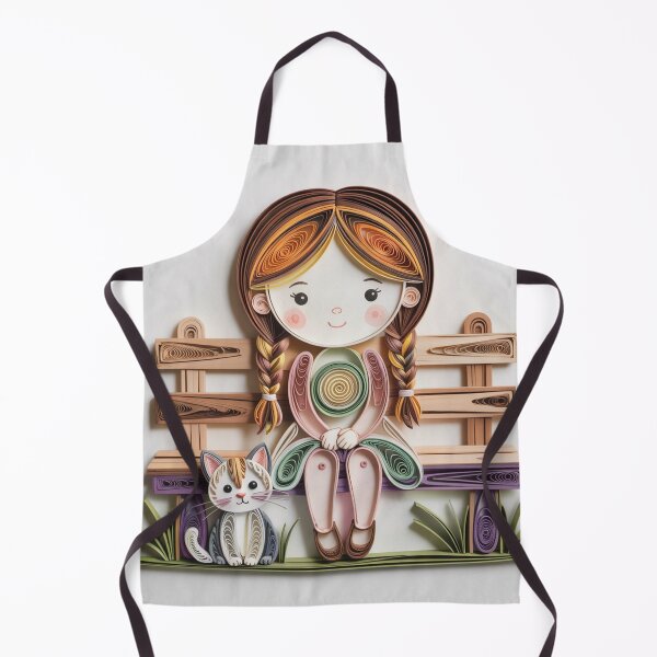 Item preview, Girl with a cat,quilling. designed and sold by elegantpaterns.