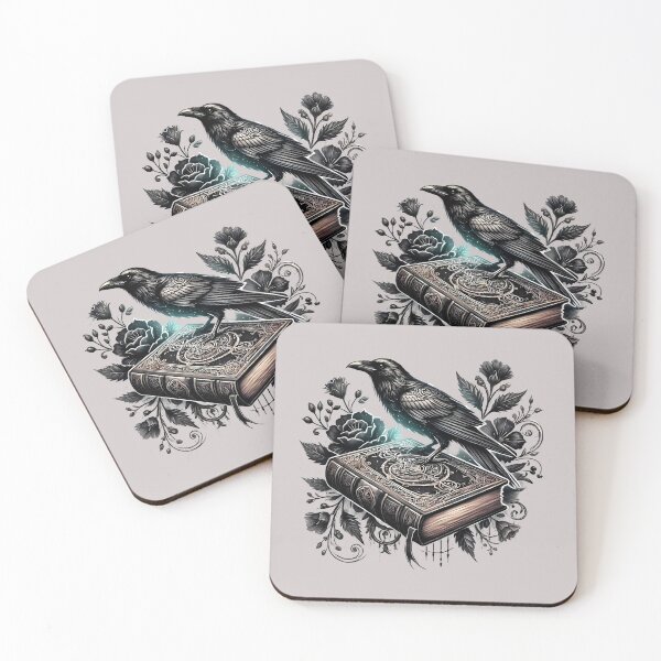 Item preview, Dark Academy Books, Black Roses and Raven designed and sold by BKDIGITALSHOP.