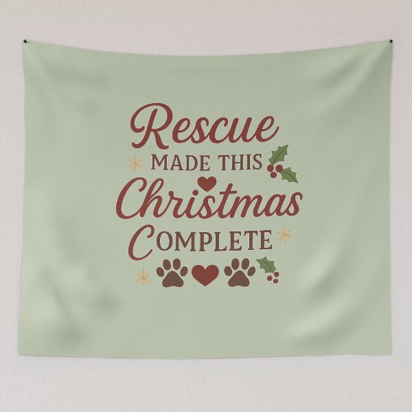 Item preview, Adopted Dog Rescue Made This Christmas Complete Design designed and sold by Meandmyshop.