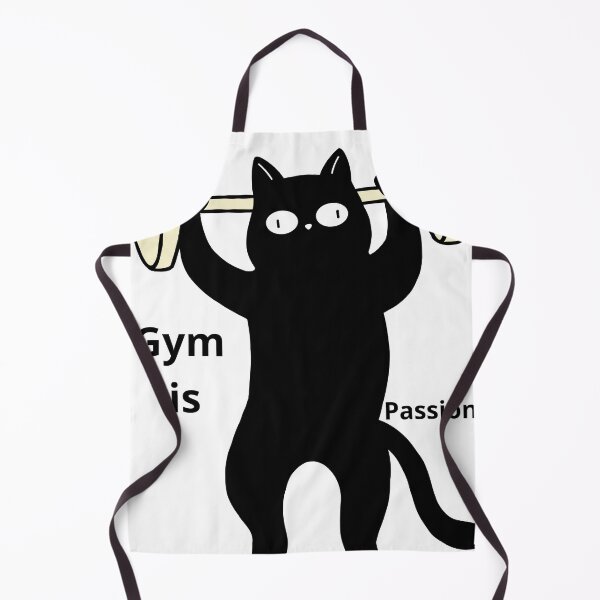 Item preview, Funny Black Cat Lifting Weights - Gym Is Passion designed and sold by TeezOfMadness.