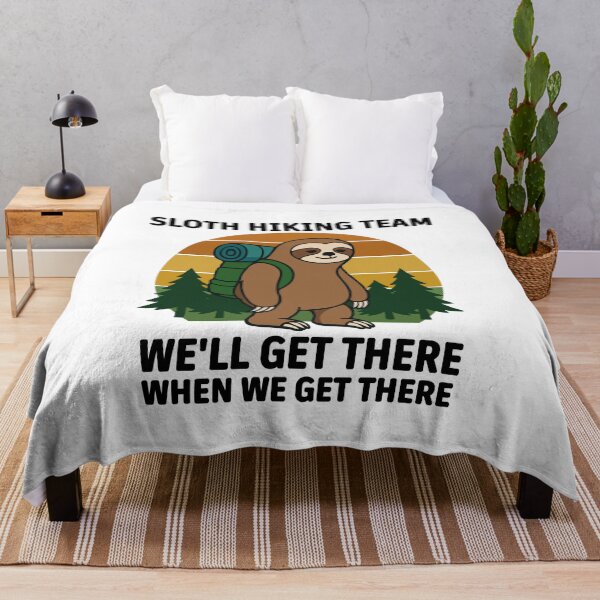 Item preview, Sloth Hiking Team We'll Get There When We Get There - Cute Hiking Sloth Retro Sunset – Adventure Backpacker Sloth in Forest | Outdoor Camping Nature Design designed and sold by BrainBubbleArt.