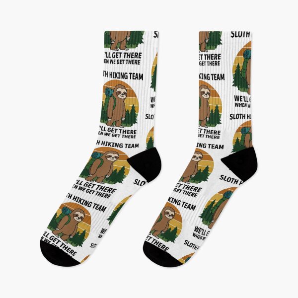 Item preview, Sloth Hiking Team We'll Get There When We Get There - Cute Hiking Sloth Retro Sunset – Adventure Backpacker Sloth in Forest | Outdoor Camping Nature Design designed and sold by BrainBubbleArt.