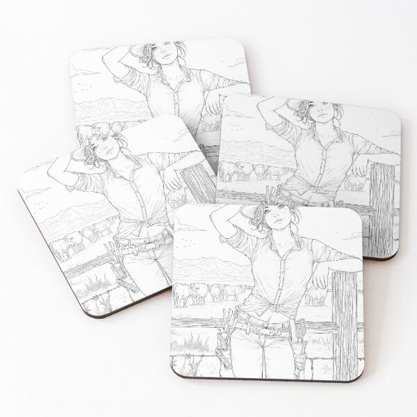 Item preview, Ranch Hand Cowgirl - Western Line Art designed and sold by AfterDarkColor.