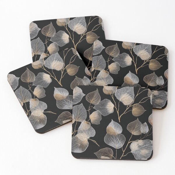 Item preview, Frosted leaves with golden accent designed and sold by Lol&love.