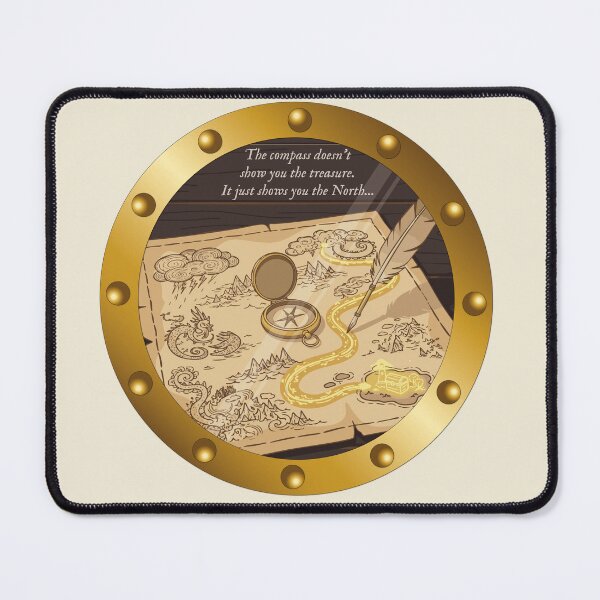 Item preview, The Honest Compass: "Just Shows the North" Porthole designed and sold by CaptainSeren.