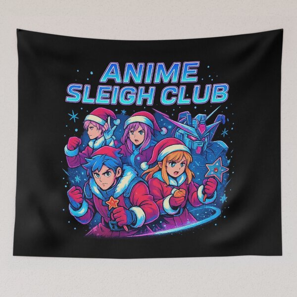 Item preview, Anime Sleigh Club – Neon Anime Christmas Team Design designed and sold by AddictiveDesign.