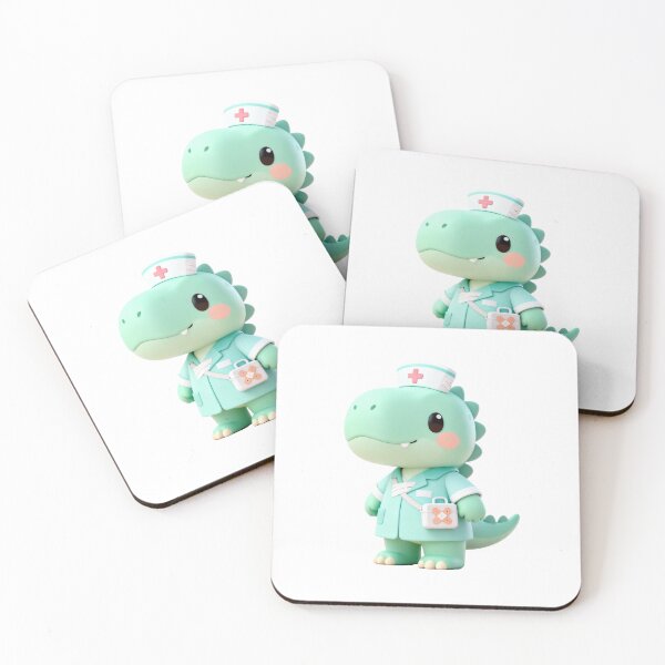 Item preview, Dino Doing Human Things - Nurse designed and sold by HappyDino Studio.