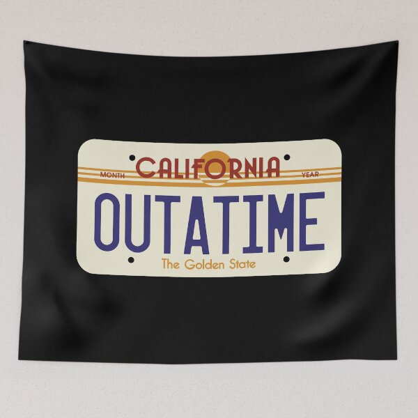 Item preview, Outatime Back to the future delorean car licence plate designed and sold by Captain Banjo.