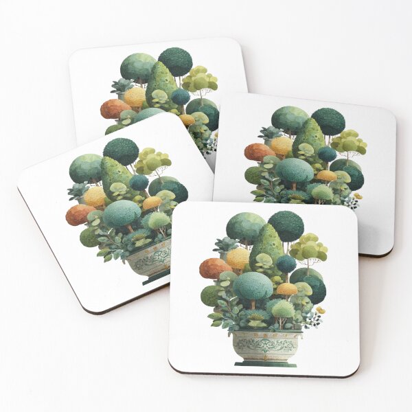 Item preview,  Elegant Botanical Topiary in Ornate Pot – Vintage Watercolor Garden Art designed and sold by PaperieJennifer.