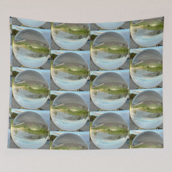 Item preview, Landscape Reflected Through Crystal Sphere designed and sold by TrisaThyme.