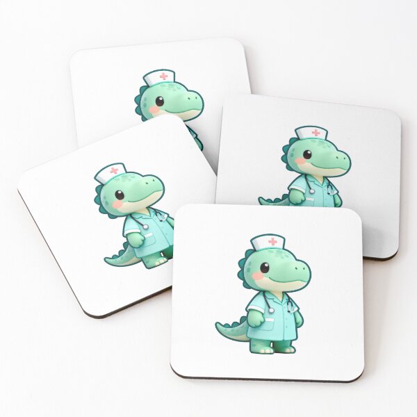 Item preview, Dino Doing Human Things - Nurse designed and sold by HappyDino Studio.