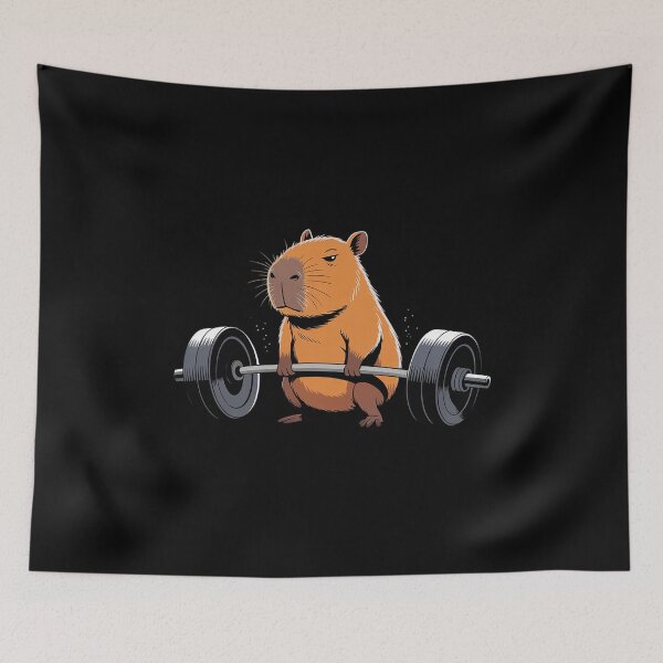 Item preview, Deadlift Capybara Funny Fitness Capy Lover Men Women Kids designed and sold by FortuneFull.