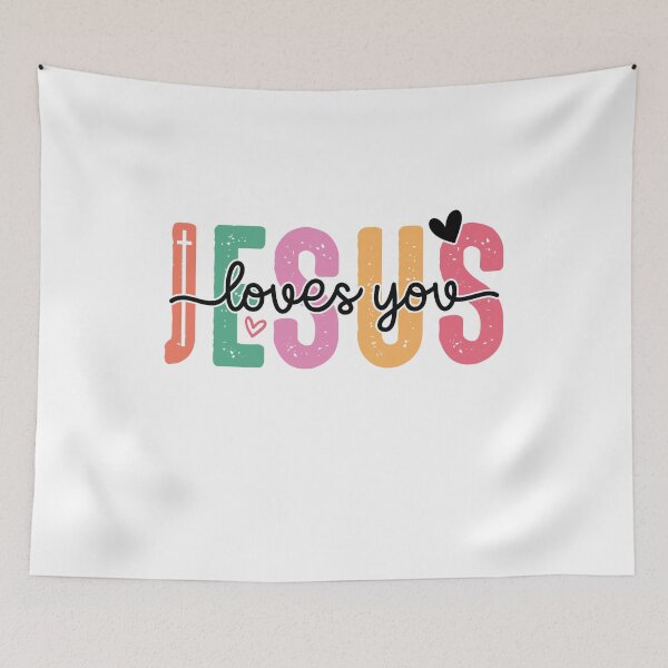 Item preview, Jesus Loves You Pastel Typography | Christian Encouragement designed and sold by Artinkcreative.