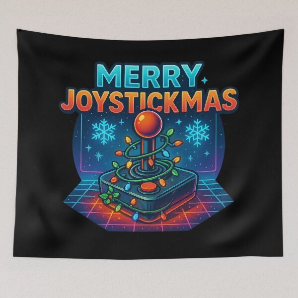 Item preview, Merry Joystickmas – Retro Gamer Christmas Arcade Lights Design designed and sold by AddictiveDesign.