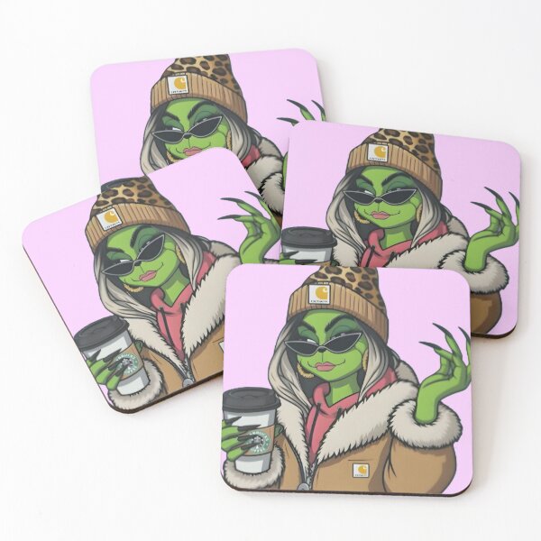 Item preview, Grinch Style Queen Streetwear Coffee Winter Vibe designed and sold by Studio-DeLuz.